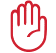 Open hand icon (touch)